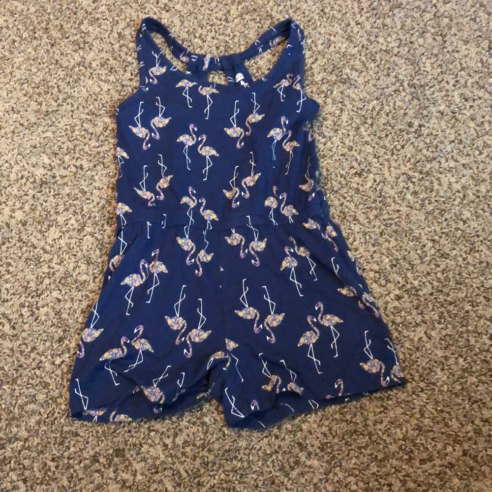 Girls old navy flamingo romper sz 8